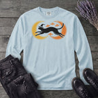 Witch Cat Celestial Ufo Long Sleeve T-Shirt