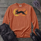 Witch Cat Celestial Ufo Long Sleeve T-Shirt