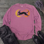Witch Cat Celestial Ufo Long Sleeve T-Shirt
