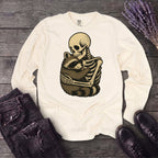 Skeleton Raccoon Hug Long Sleeve T-Shirt
