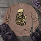 Skeleton Raccoon Hug Long Sleeve T-Shirt