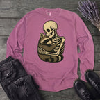 Skeleton Raccoon Hug Long Sleeve T-Shirt