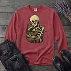 Skeleton Raccoon Hug Long Sleeve T-Shirt