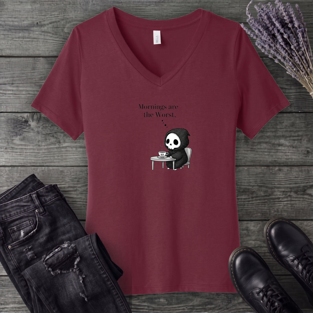 Mornings Are The Worst V-Neck T-Shirt