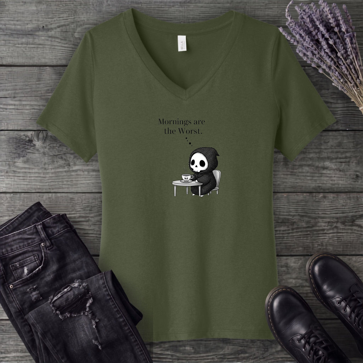 Mornings Are The Worst V-Neck T-Shirt