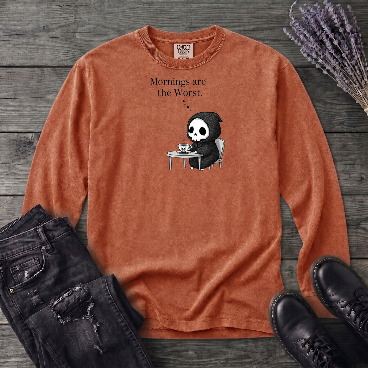 Mornings Are The Worst Long Sleeve T-Shirt