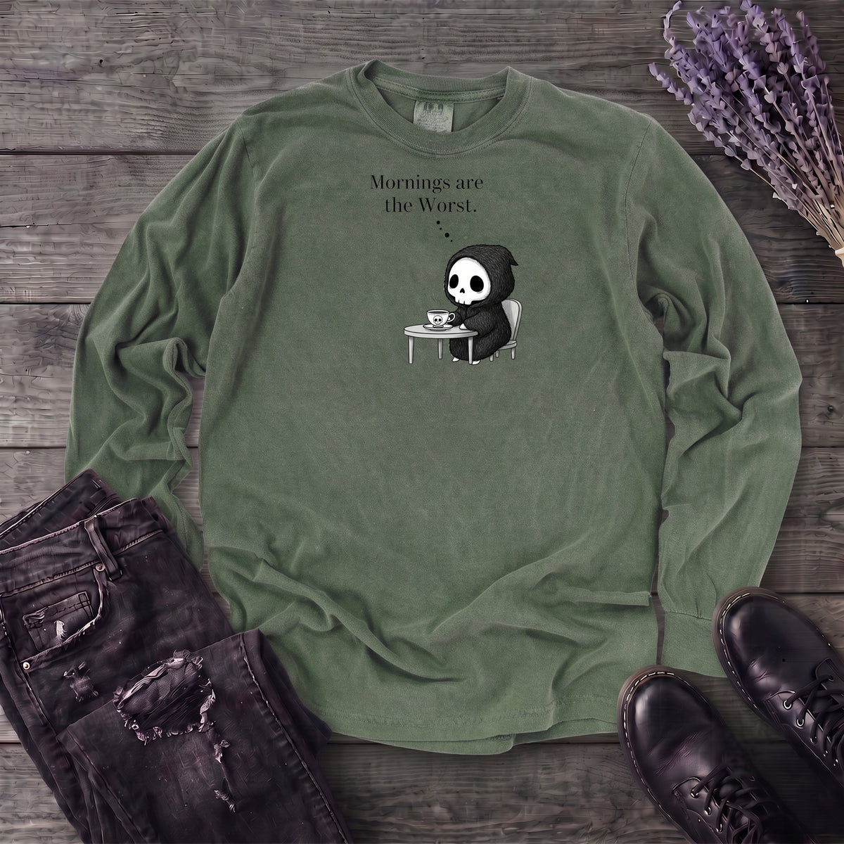 Mornings Are The Worst Long Sleeve T-Shirt