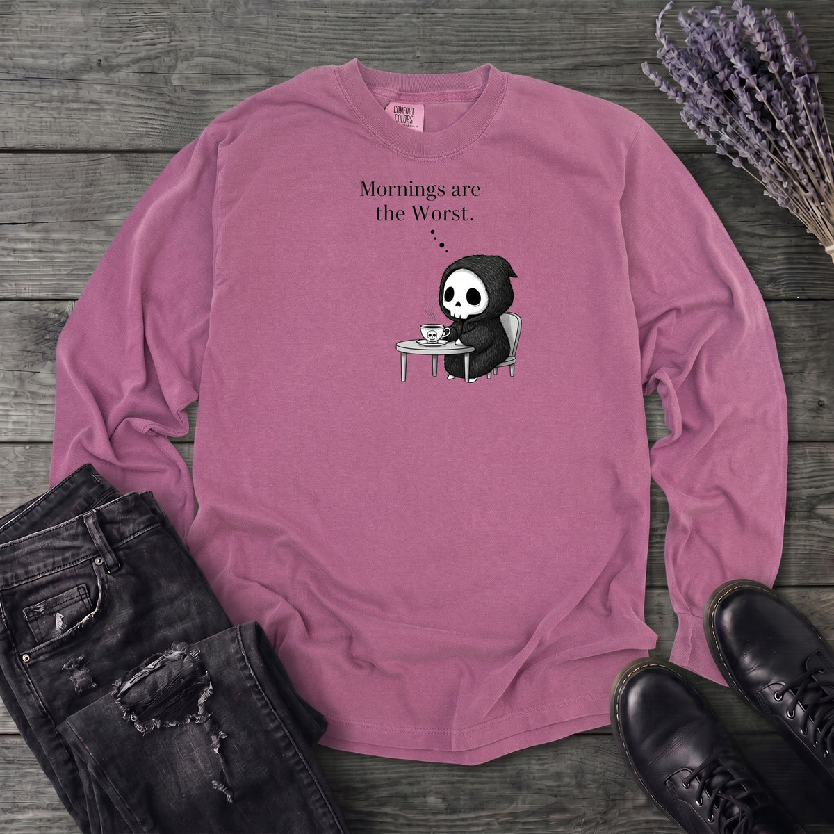 Mornings Are The Worst Long Sleeve T-Shirt