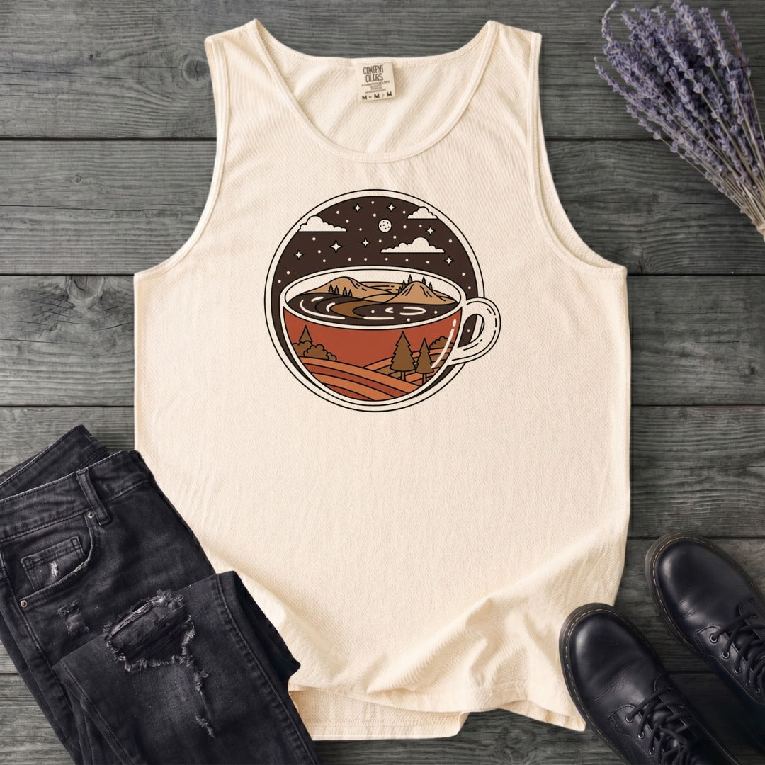 Coffee Landscape Tank Top
