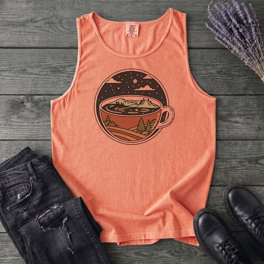 Coffee Landscape Tank Top