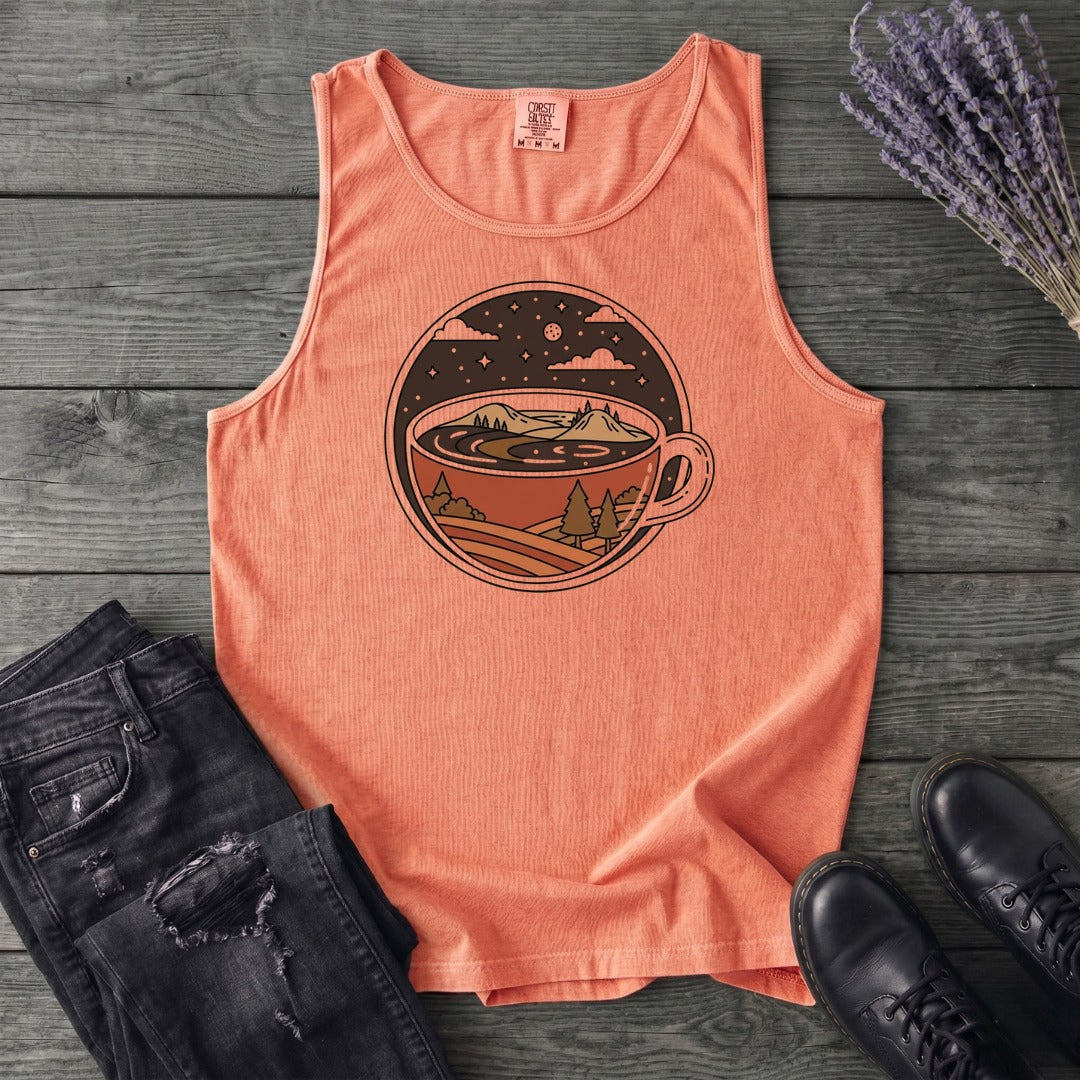Coffee Landscape Tank Top