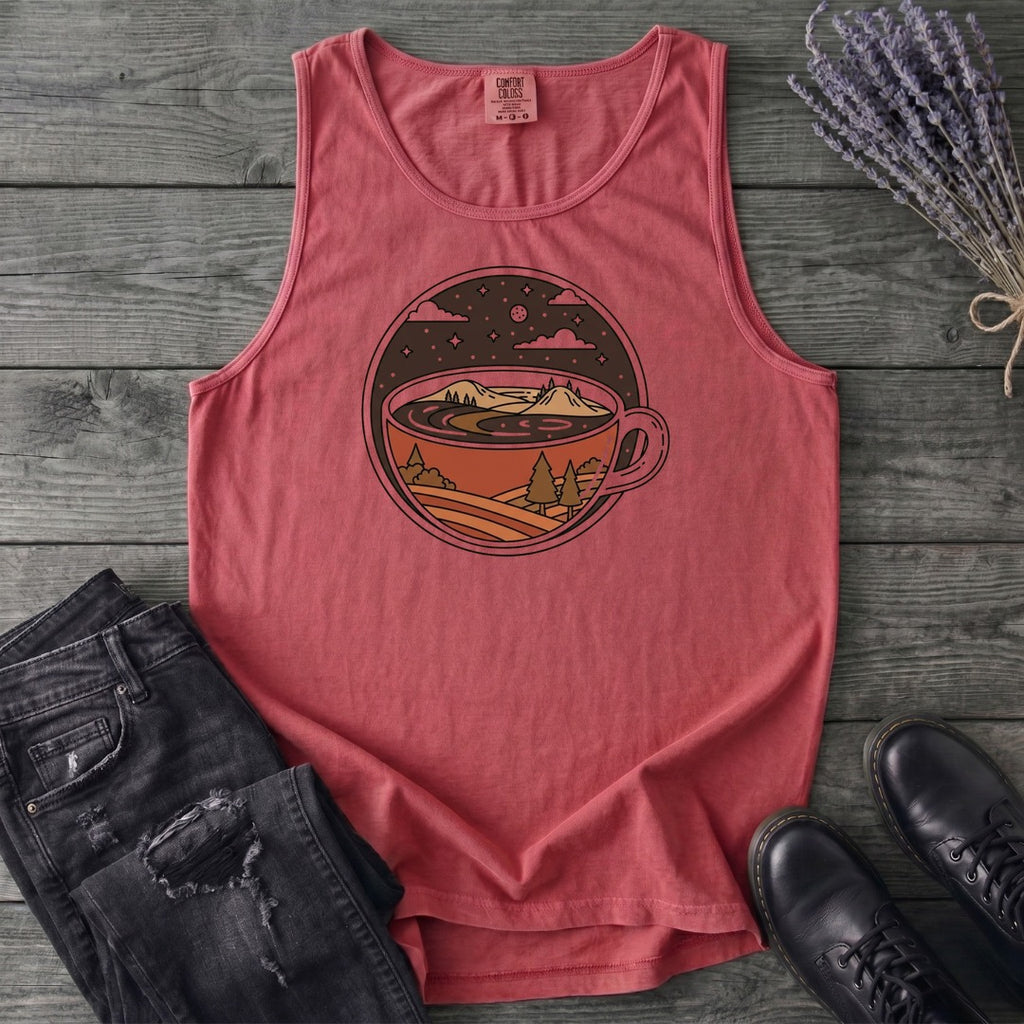 Coffee Landscape Tank Top