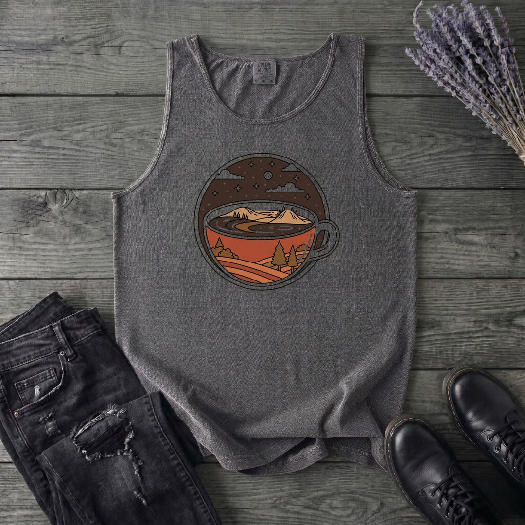 Coffee Landscape Tank Top