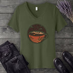 Coffee Landscape V-Neck T-Shirt