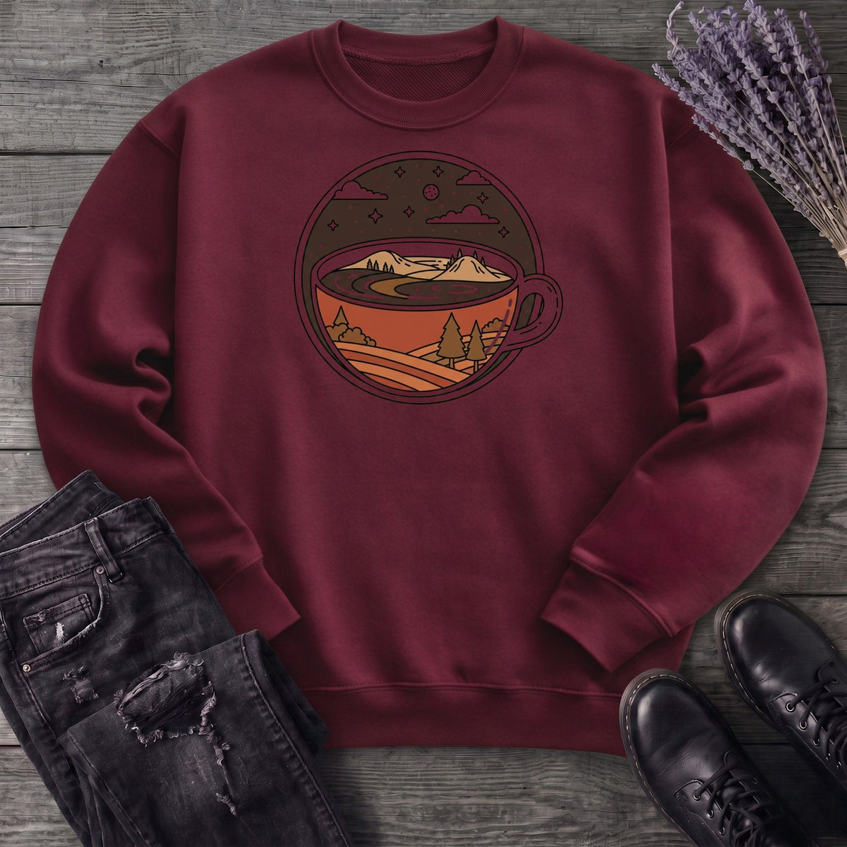 Coffee Landscape Sweatshirt