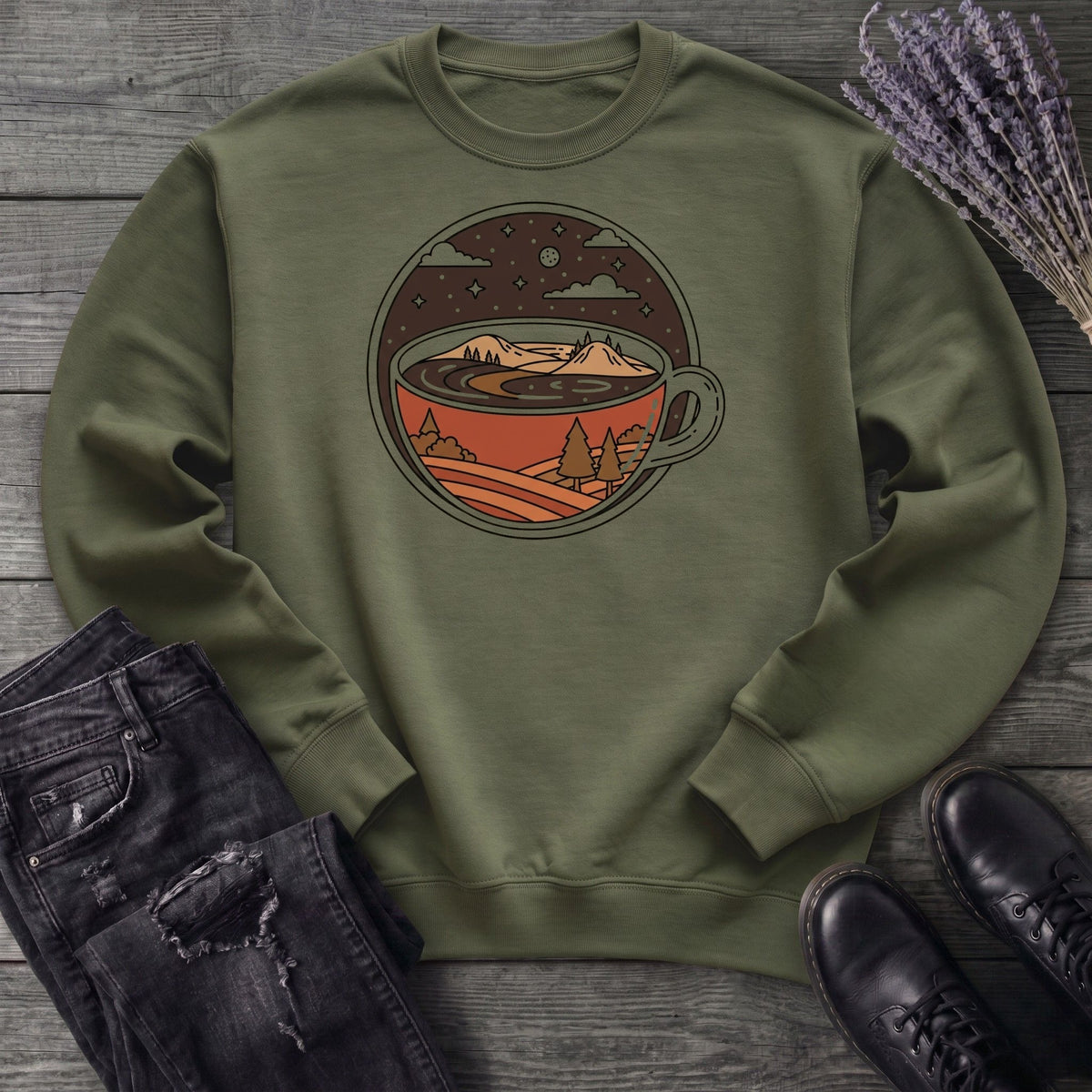 Coffee Landscape Sweatshirt