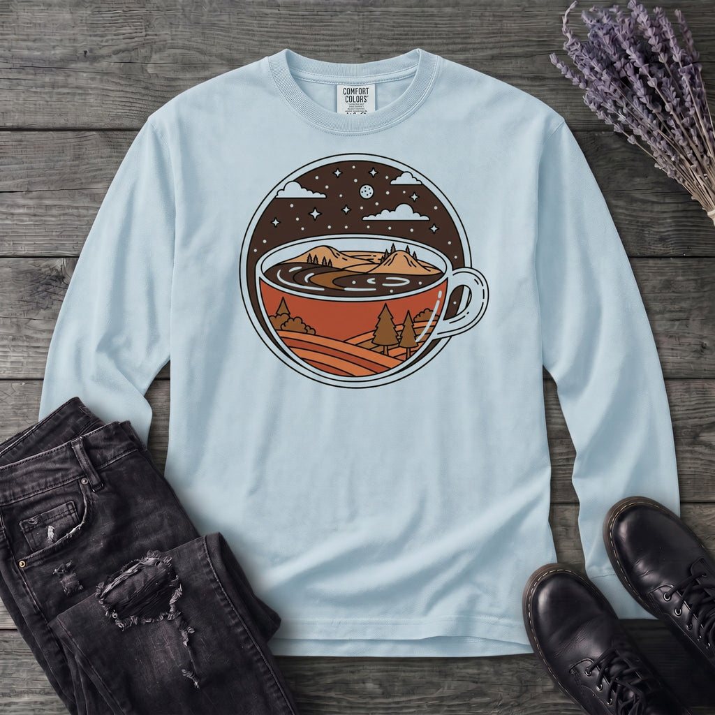 Coffee Landscape Long Sleeve T-Shirt