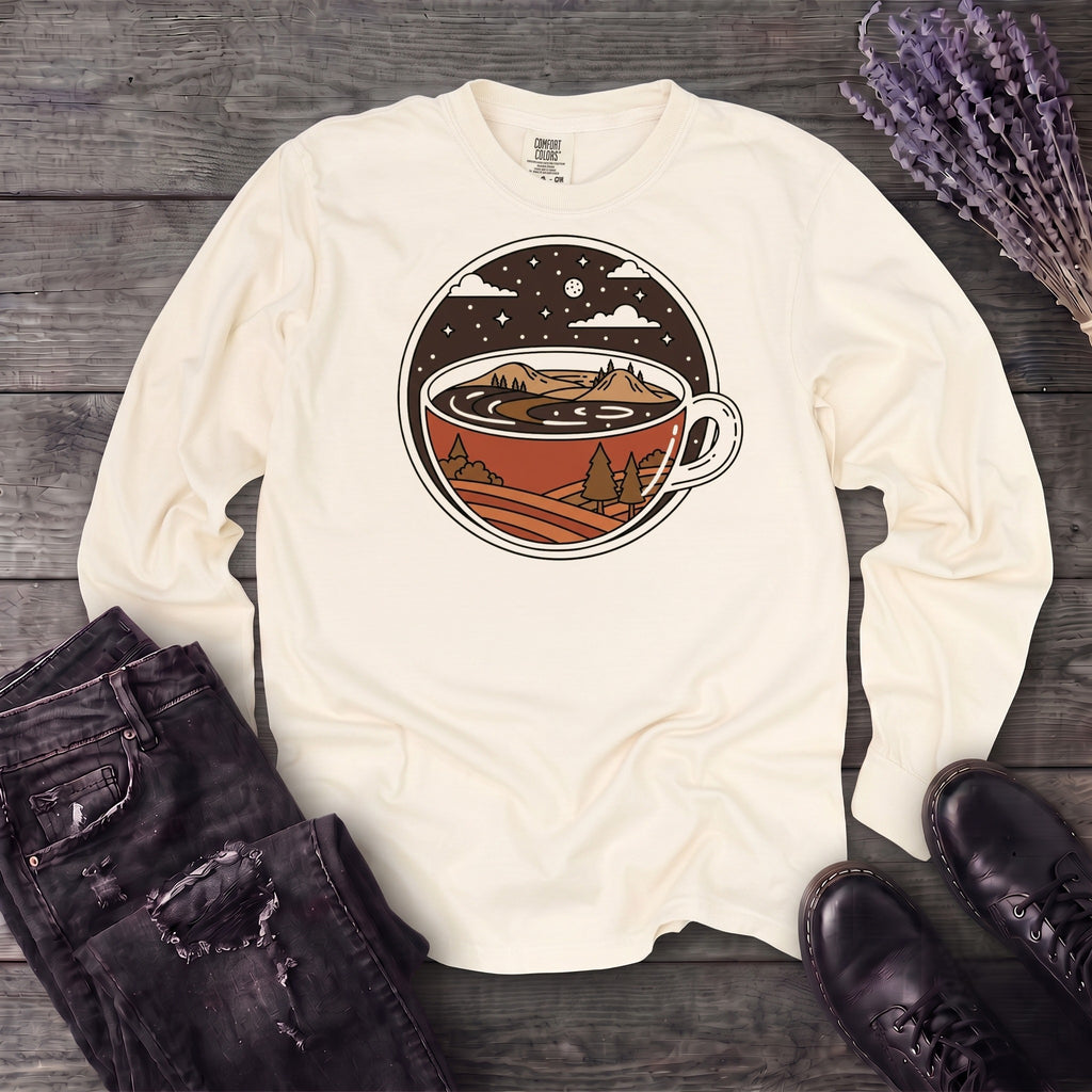 Coffee Landscape Long Sleeve T-Shirt
