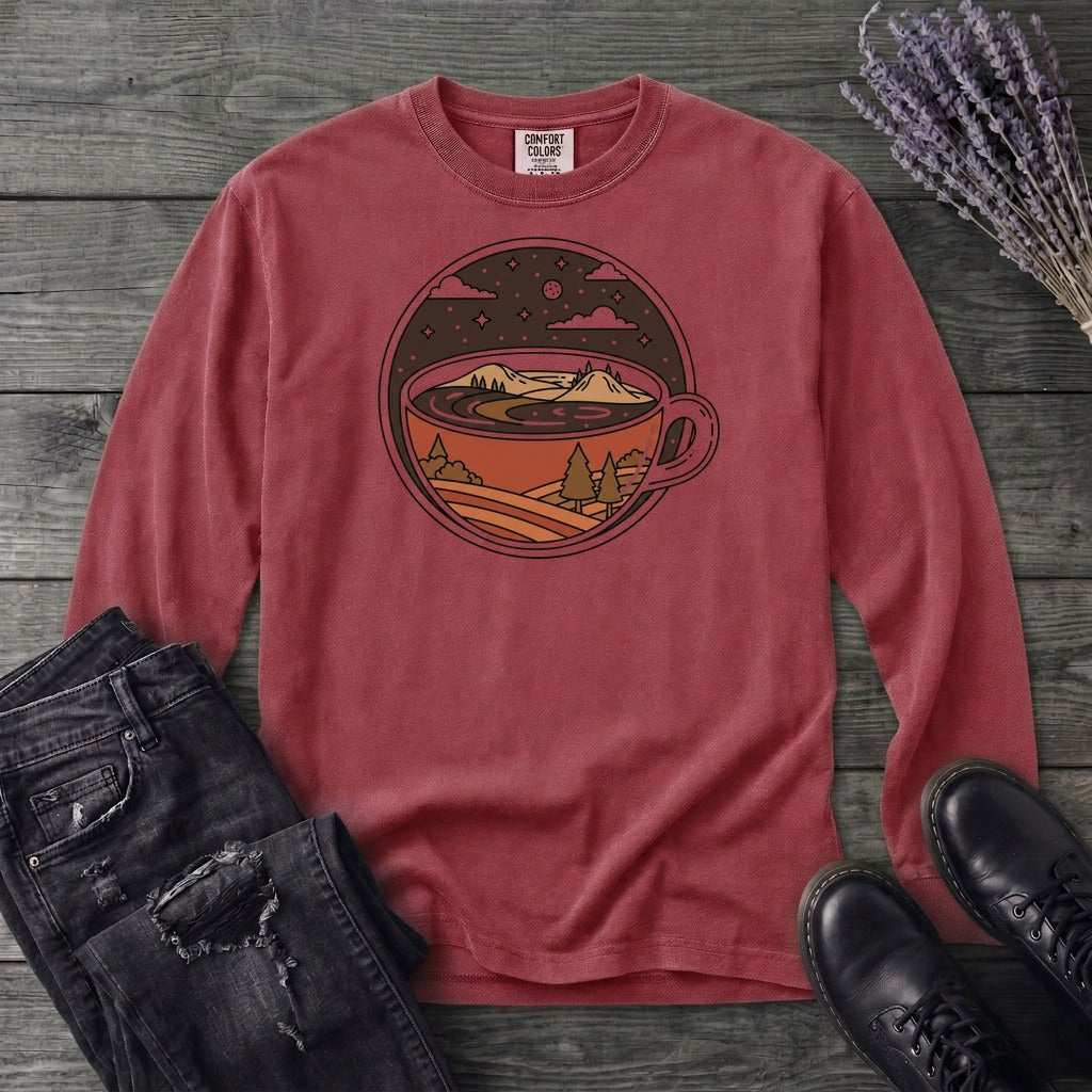 Coffee Landscape Long Sleeve T-Shirt