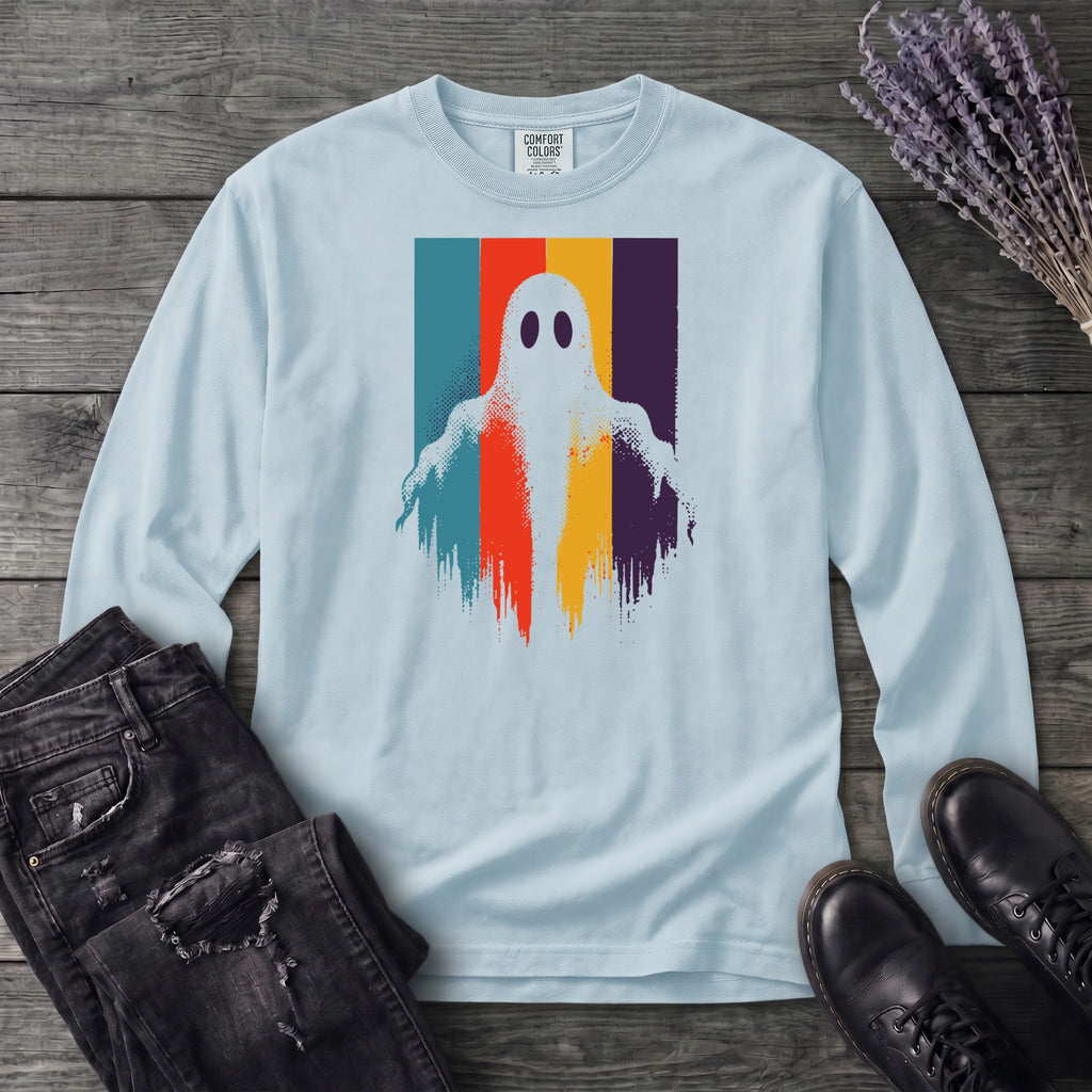 Ghost Stripe Silhouette Long Sleeve T-Shirt