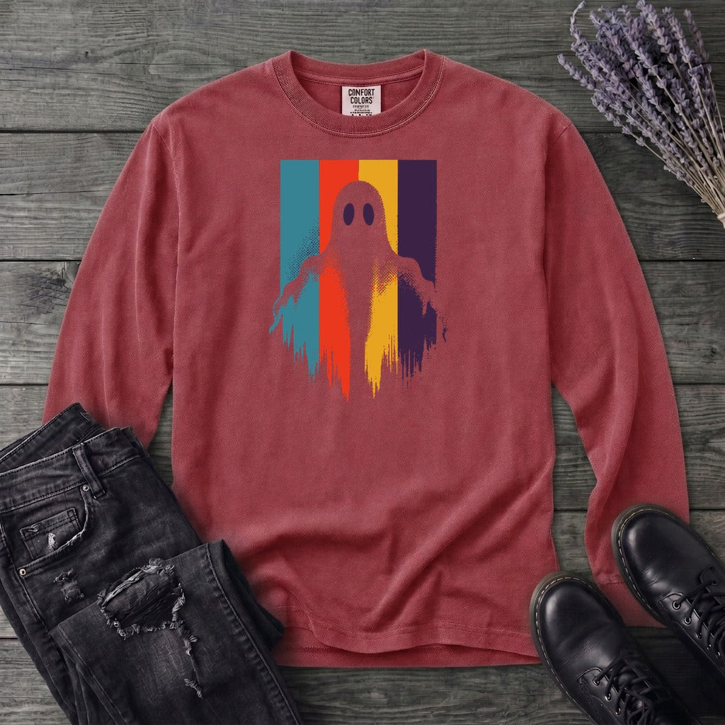 Ghost Stripe Silhouette Long Sleeve T-Shirt