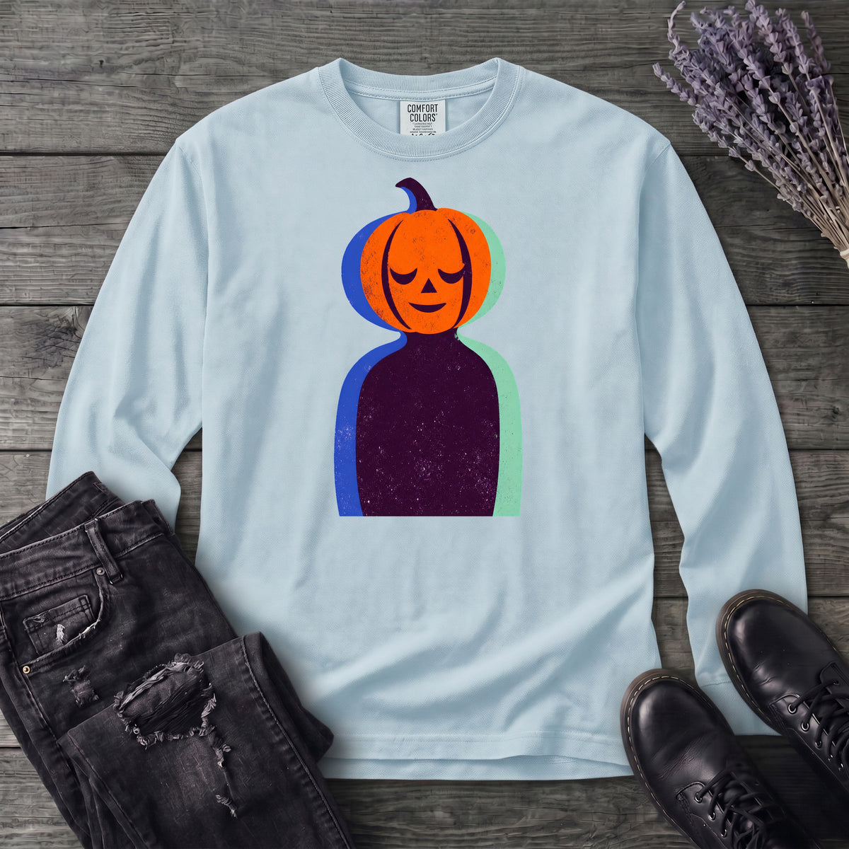 Serene Pumpkin Long Sleeve T-Shirt