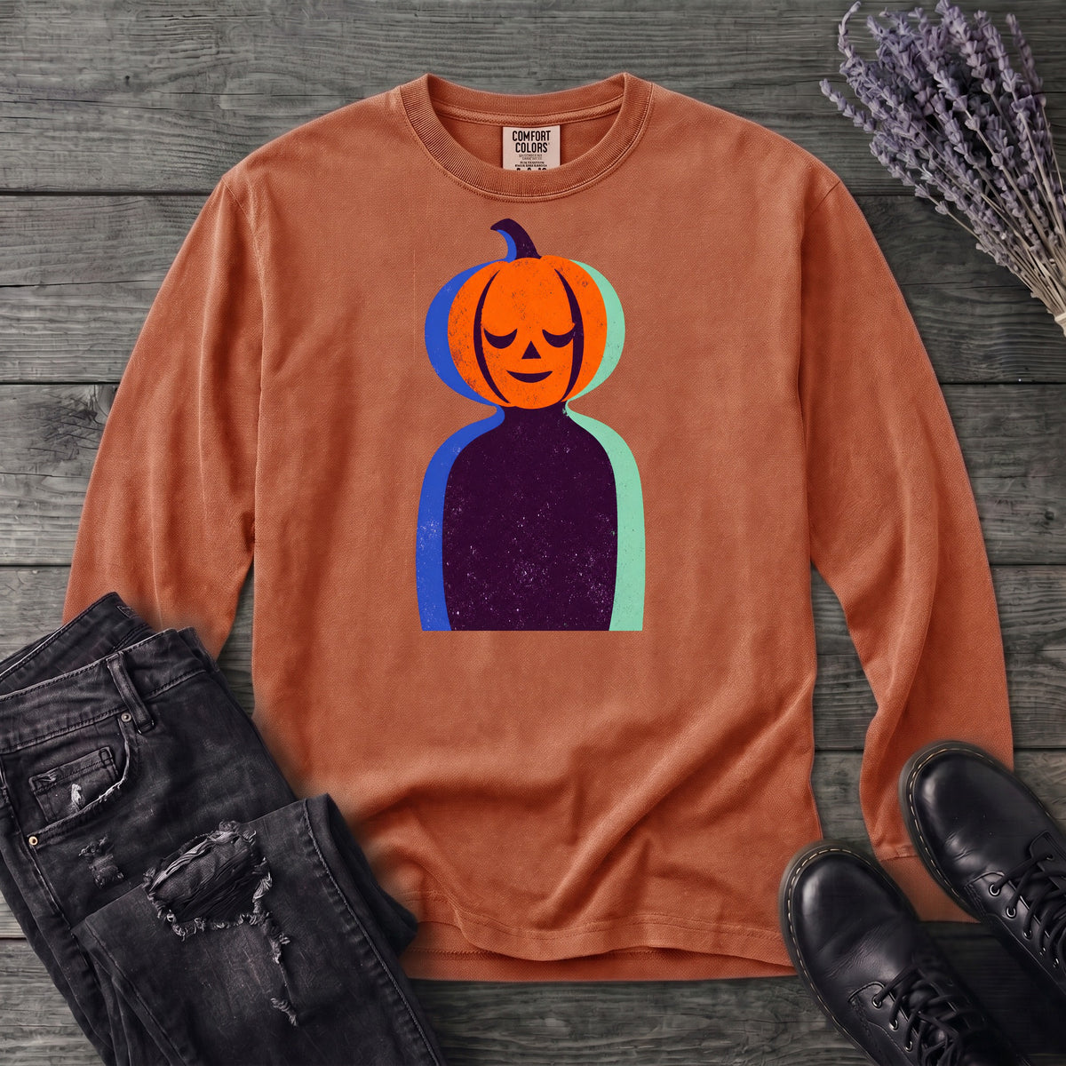 Serene Pumpkin Long Sleeve T-Shirt