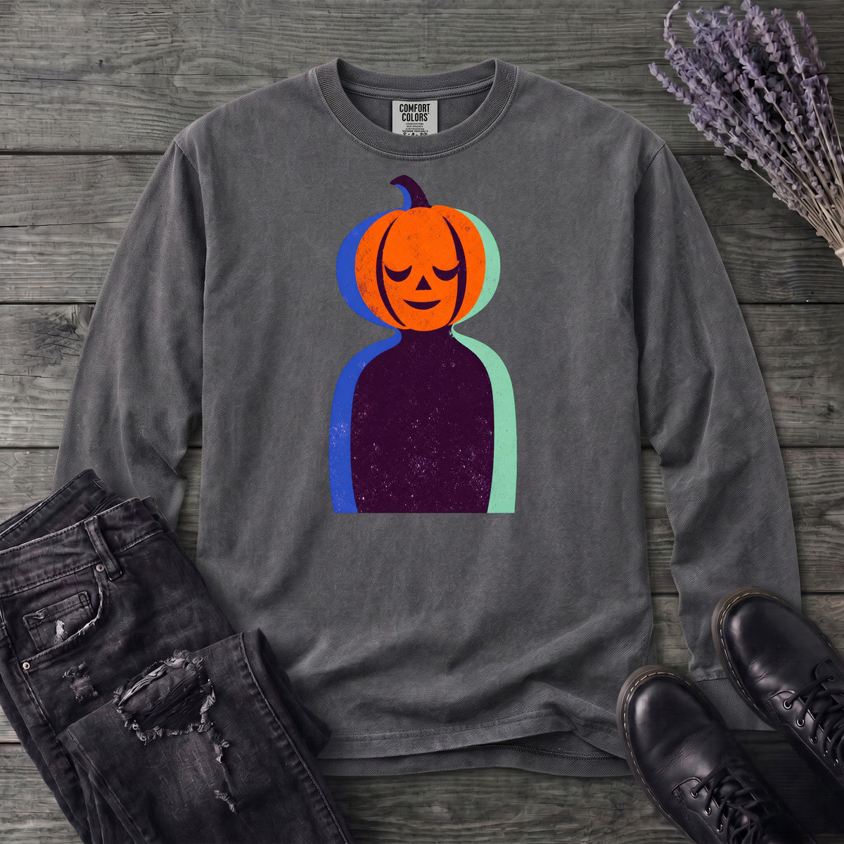 Serene Pumpkin Long Sleeve T-Shirt