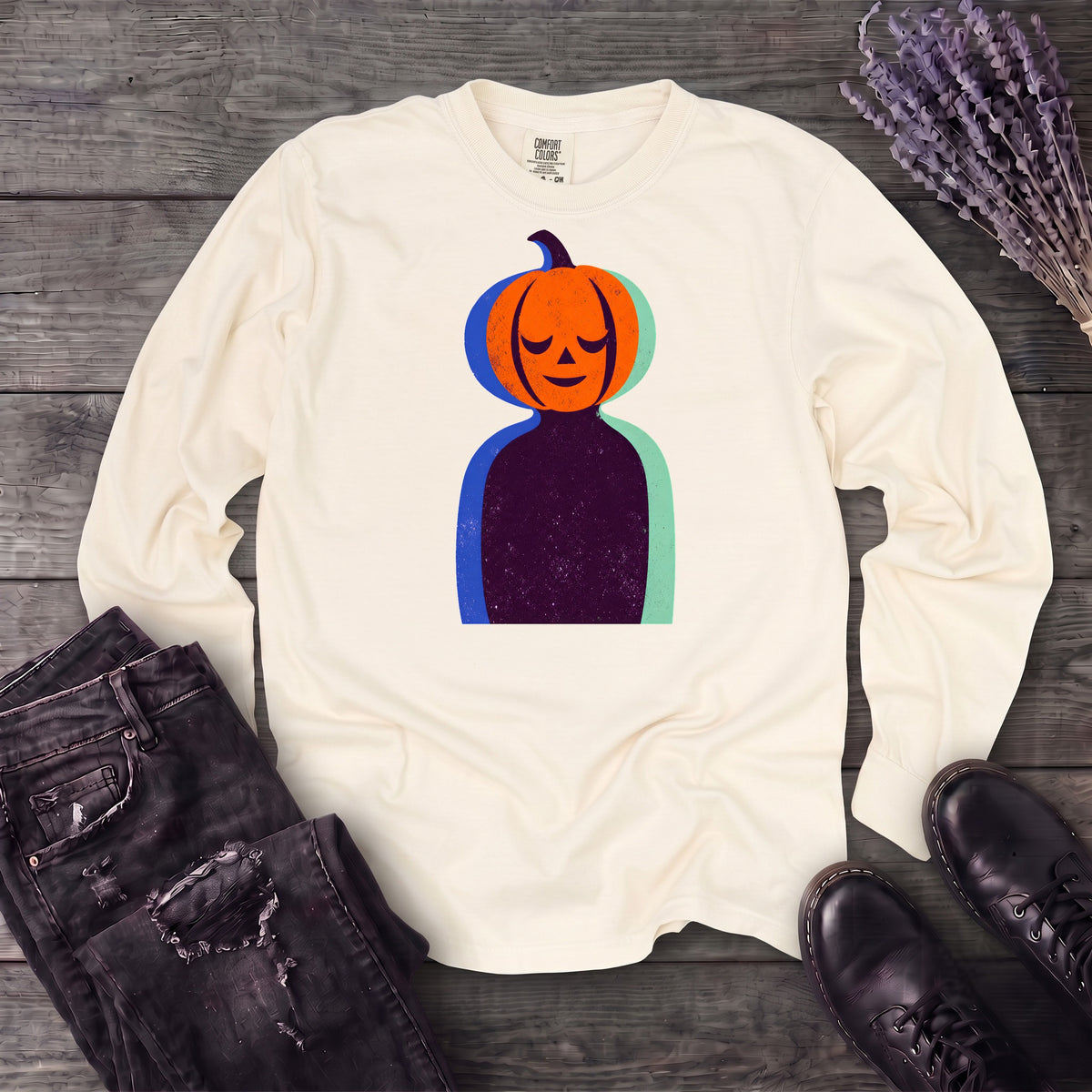 Serene Pumpkin Long Sleeve T-Shirt