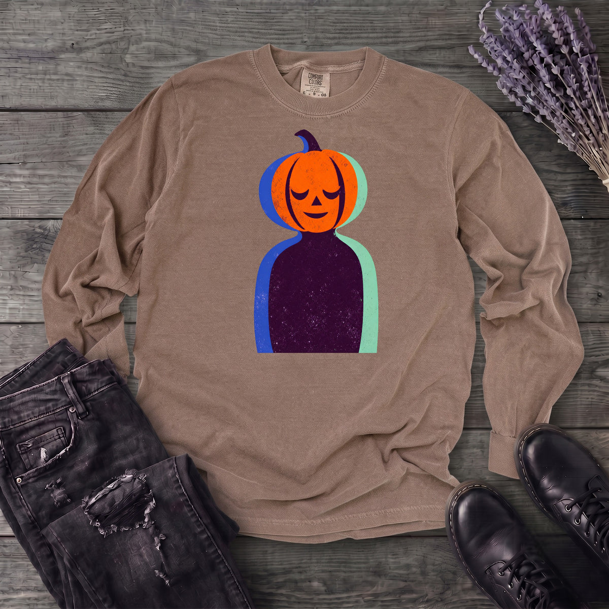 Serene Pumpkin Long Sleeve T-Shirt