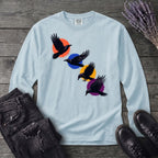 Crows In Flight Long Sleeve T-Shirt