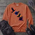 Crows In Flight Long Sleeve T-Shirt