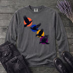 Crows In Flight Long Sleeve T-Shirt