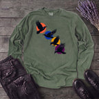 Crows In Flight Long Sleeve T-Shirt