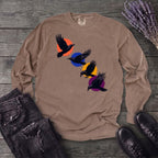 Crows In Flight Long Sleeve T-Shirt