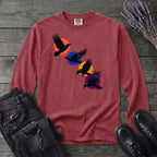 Crows In Flight Long Sleeve T-Shirt