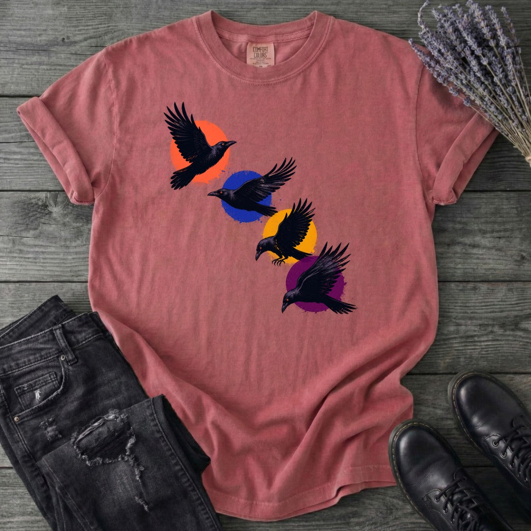 Crows In Flight T-Shirt