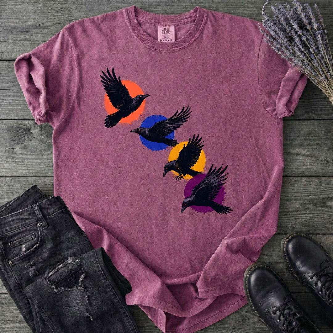 Crows In Flight T-Shirt