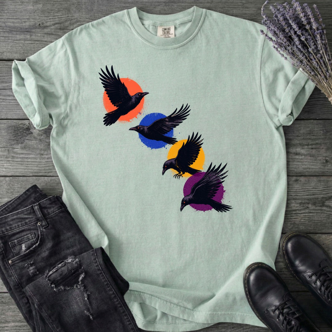 Crows In Flight T-Shirt