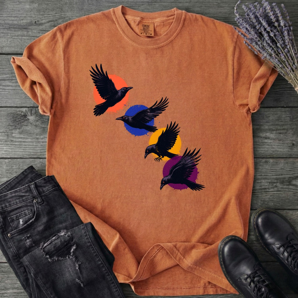 Crows In Flight T-Shirt