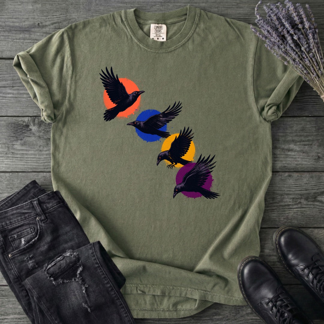 Crows In Flight T-Shirt