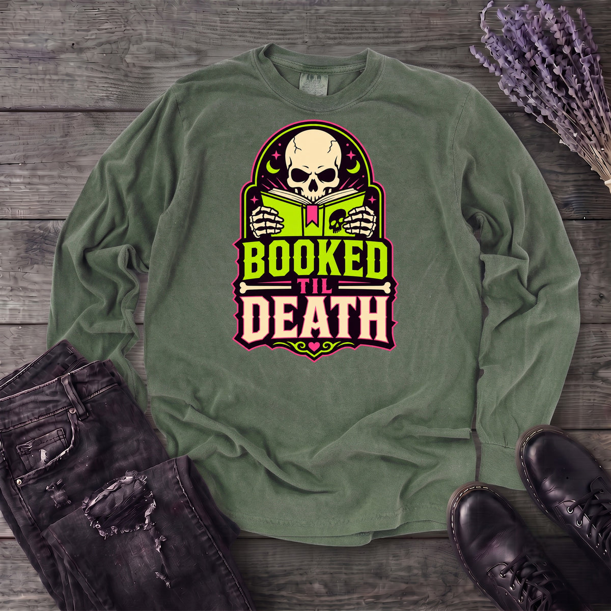 Booked Til Death Long Sleeve T-Shirt