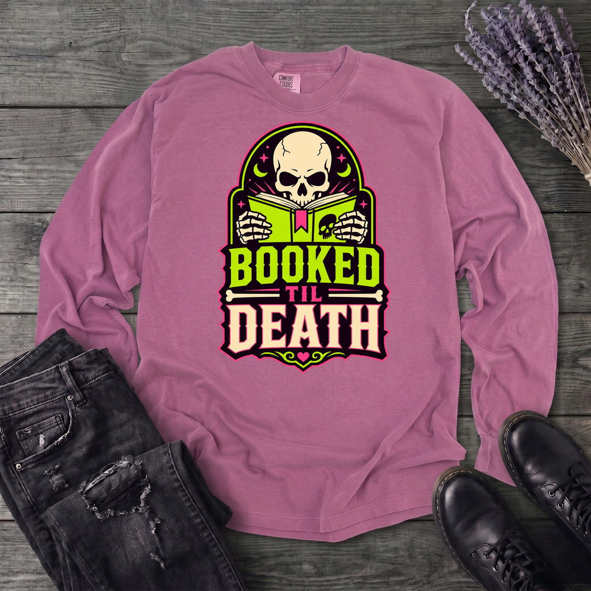 Booked Til Death Long Sleeve T-Shirt