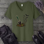 Garden Spade Bats V-Neck T-Shirt