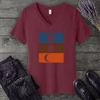 Stripe Phases V-Neck T-Shirt