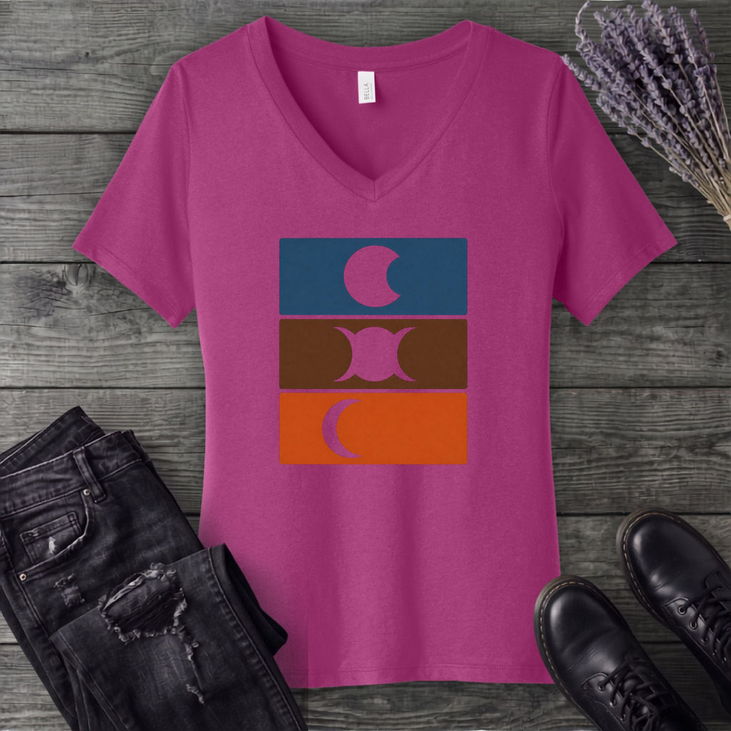 Stripe Phases V-Neck T-Shirt