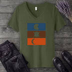 Stripe Phases V-Neck T-Shirt