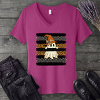 Boutique Witchy Ghost V-Neck T-Shirt