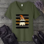 Boutique Witchy Ghost V-Neck T-Shirt