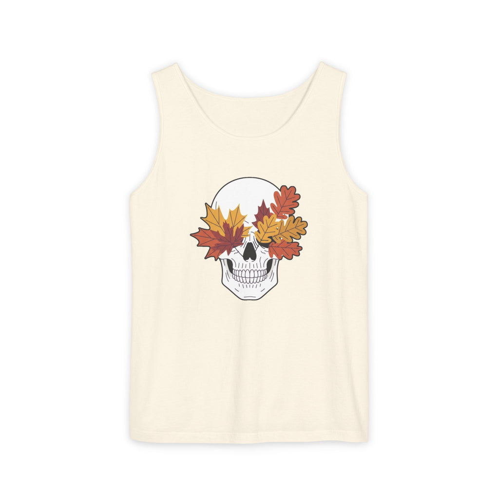 Fall Leaf Skull Tank Top